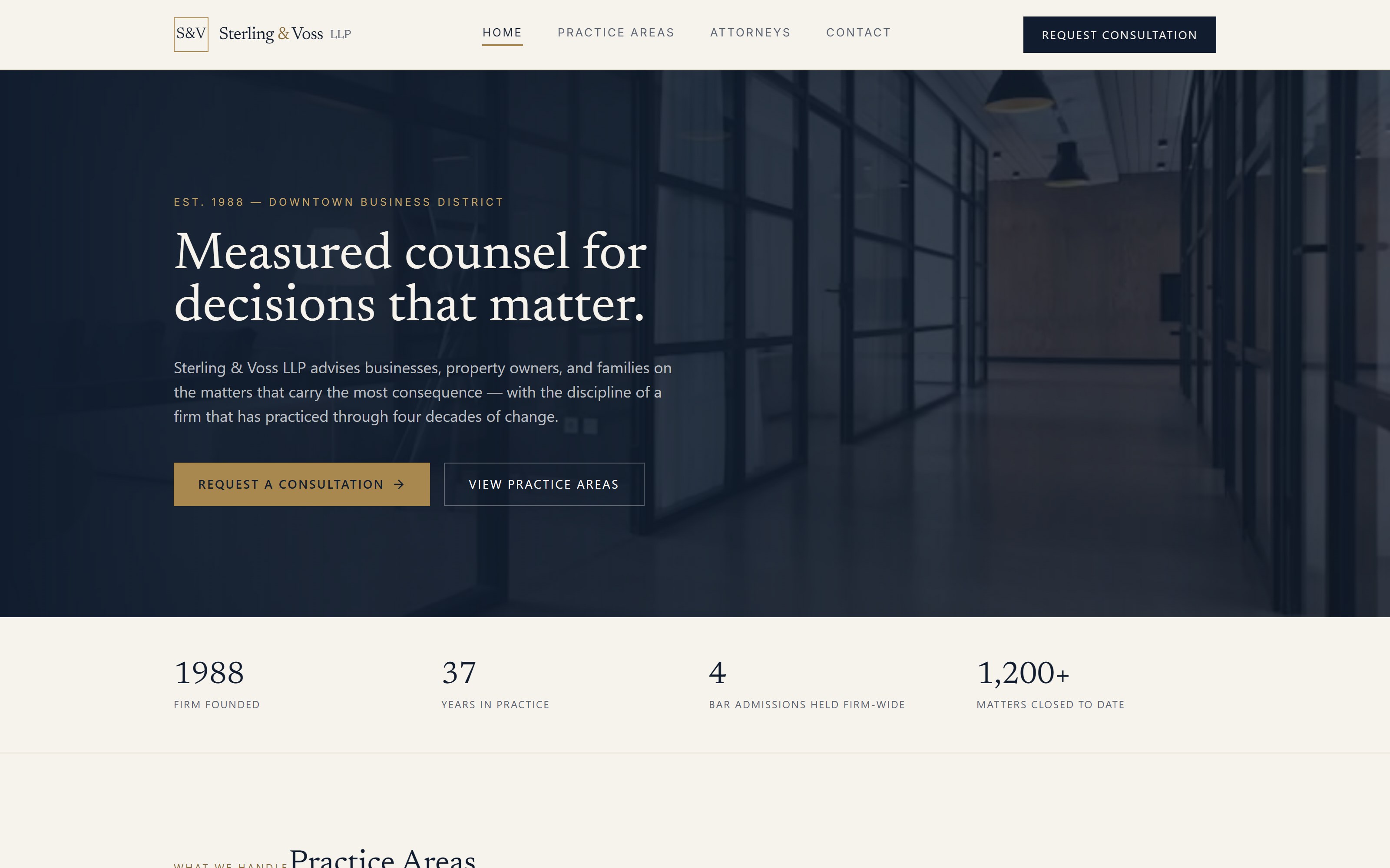 Sterling & Voss homepage
